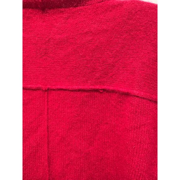 Cynthia Rowley 100% Cashmere Sweater Red Waterfall Cardigan Lightweight Size S - Picture 5 of 5
